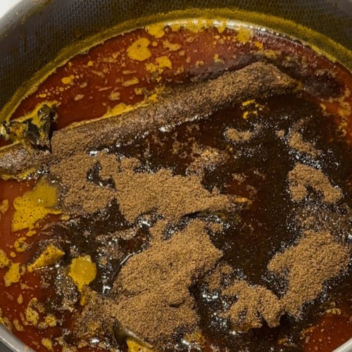Banga Soup with Goat Meat 2 Banga Soup with Goat Meat Dried Catfish