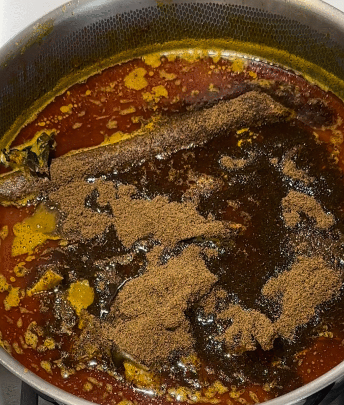 Banga Soup with Goat Meat Dried Catfish